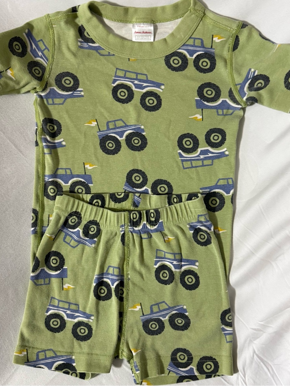 Hanna Andersson Size 5 Monster Truck Organic Cotton Pajama Set